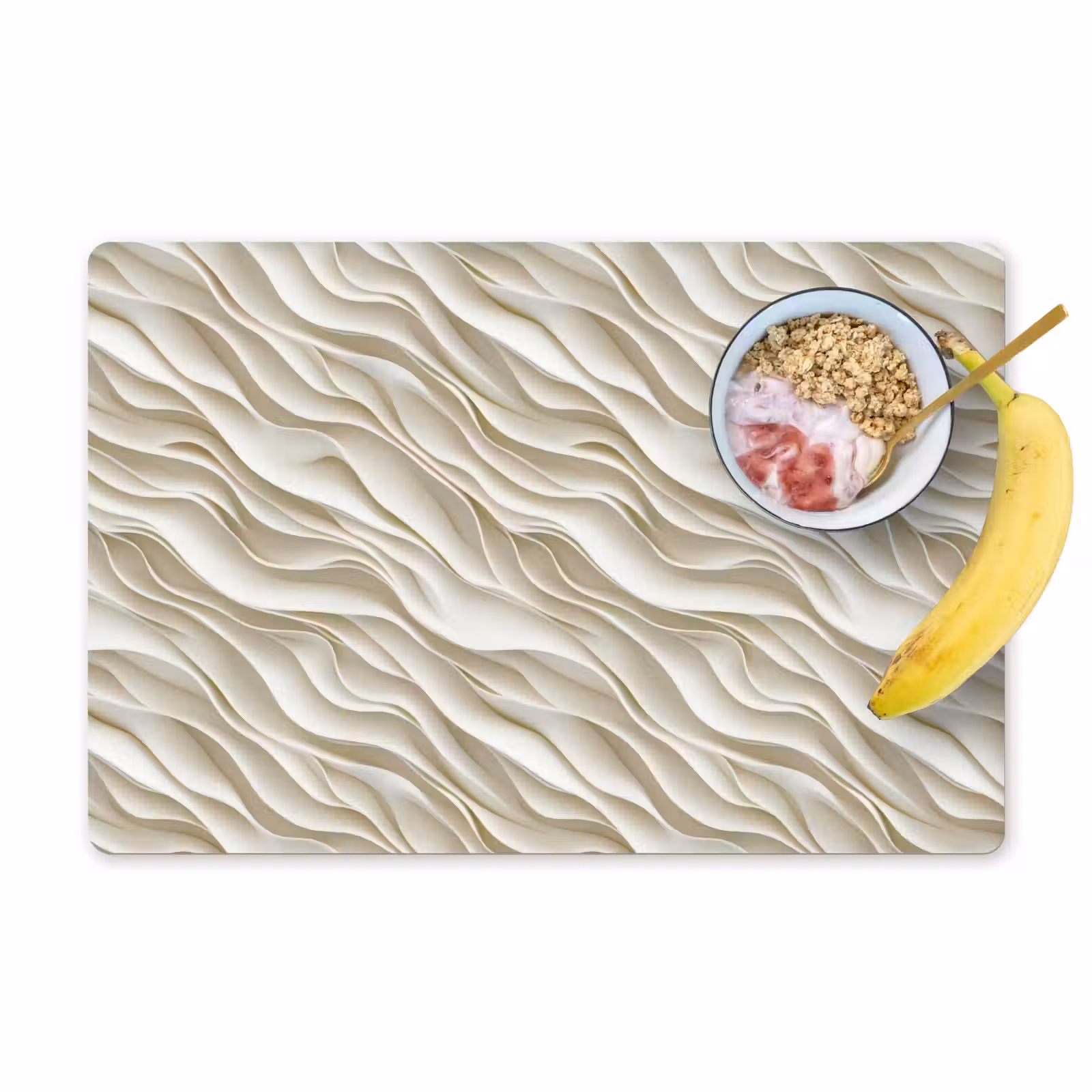 Set de table – 6 pièces - Vagues - Blanc - Minimaliste — 1
