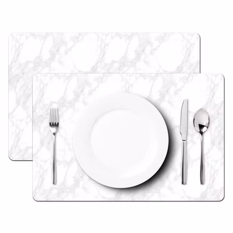 Set de table – 6 pièces - Minimaliste - Veines blanches - veines grises — 2