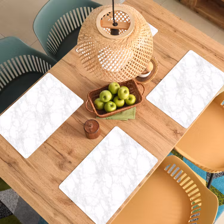 Set de table – 6 pièces - Minimaliste - Veines blanches - veines grises — 3