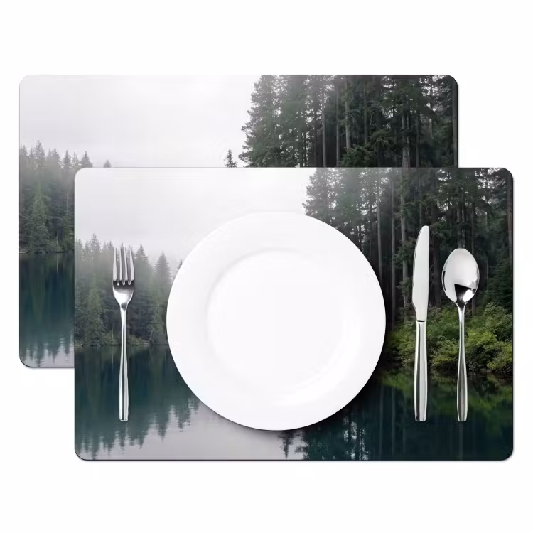 Set de table – 6 pièces - Montagnes - Lac - Forêt — 2