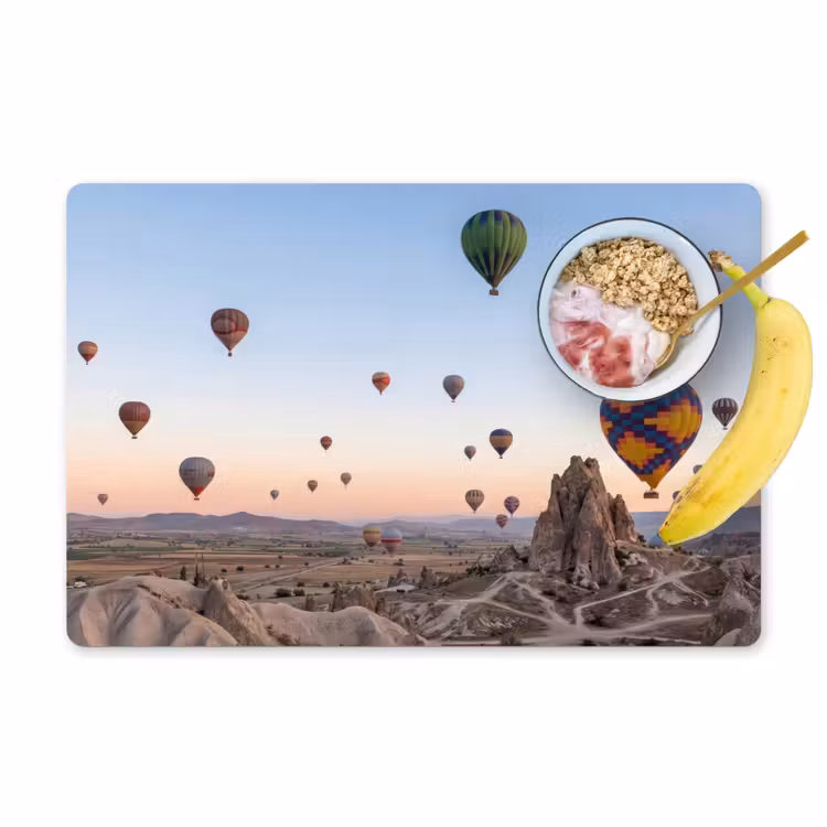 Set de table – 6 pièces - Montgolfières - Rochers - Lever de soleil — 1