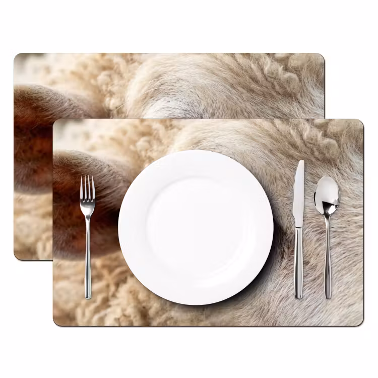 Set de table – 6 pièces - Mouton - Oeil - Blanc — 2