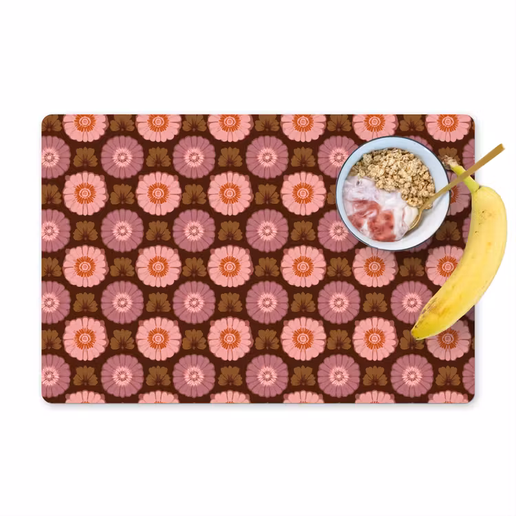 Set de table – 6 pièces - Retro - Daisy - Pink — 1