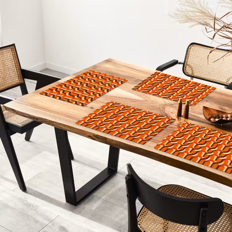 Set de table – 6 pièces - Rétro - Moderne - Coloré — 4