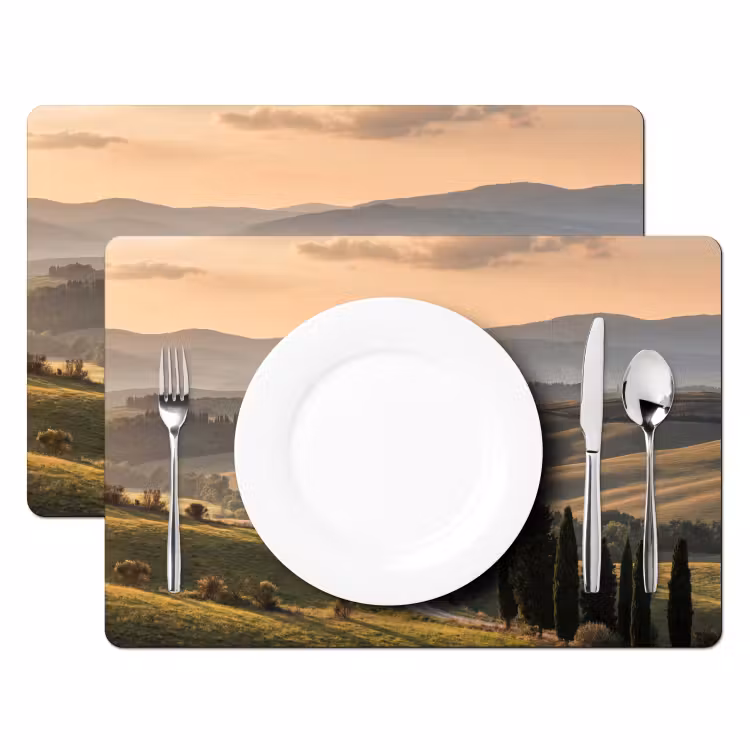 Set de table – 6 pièces - Toscane - Paysage - Collines — 2
