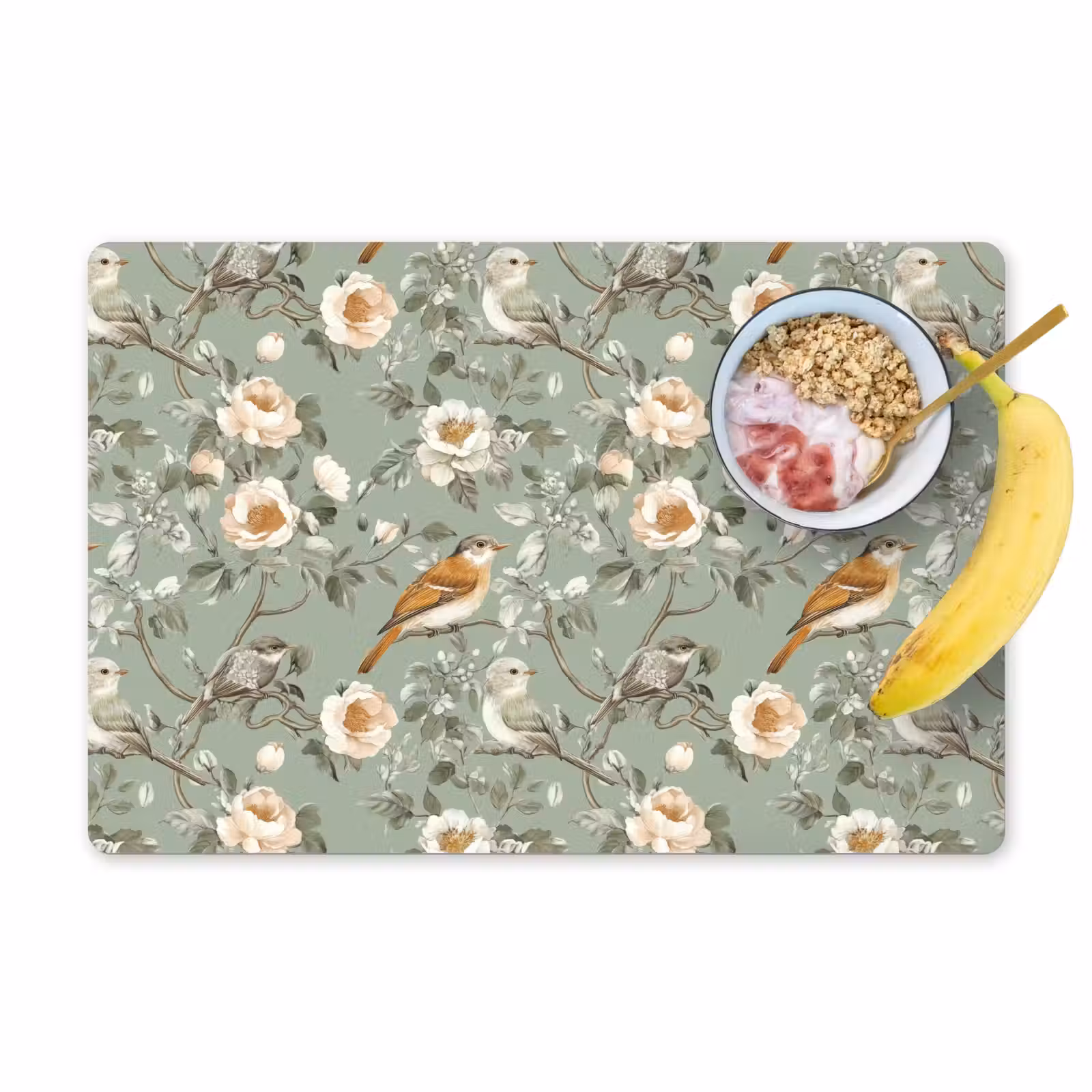 Set de table – 6 pièces - Rose - Oiseaux - Coloré — 1