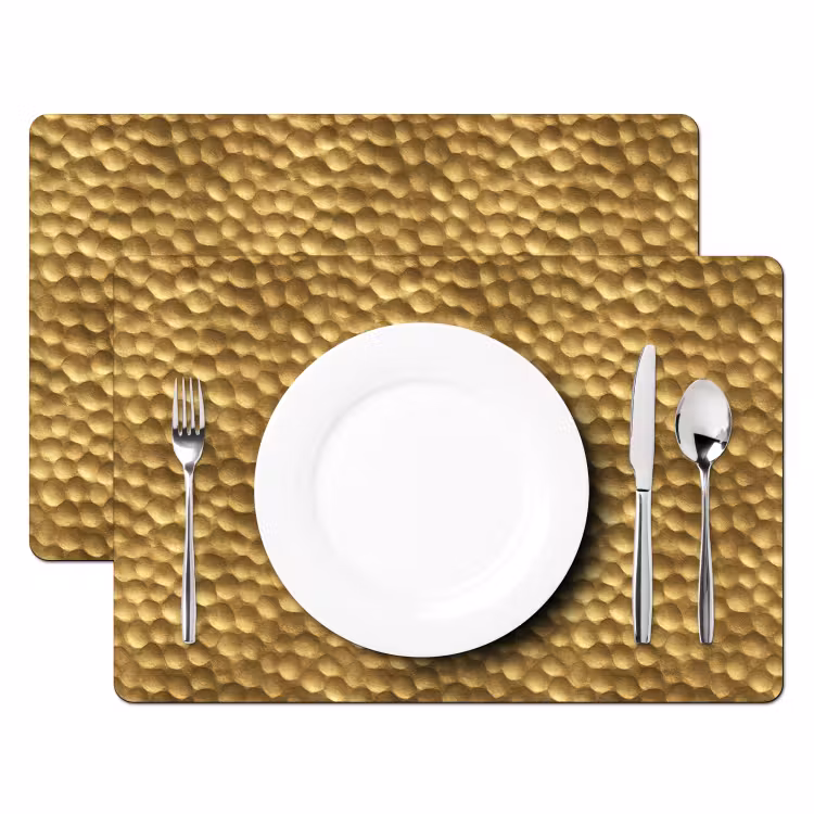 Set de table – 6 pièces - Métal - Dynamique - Or — 2