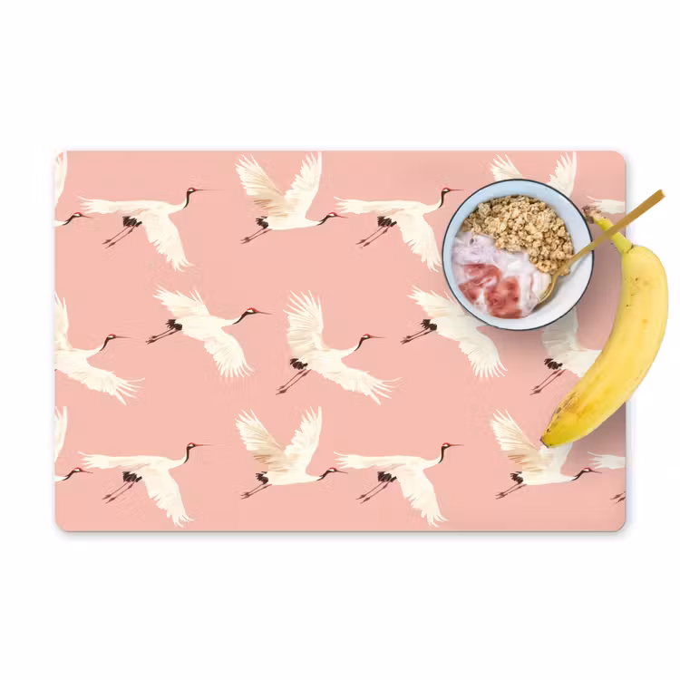 Set de table – 6 pièces - Modern - Cranes - Pink — 1