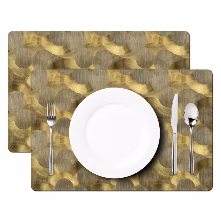 Set de table – 6 pièces - Moderne - Géométrique - Or — 2