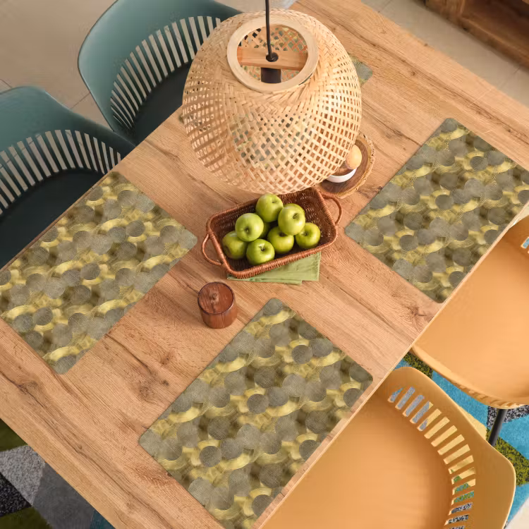 Set de table – 6 pièces - Moderne - Géométrique - Or — 3