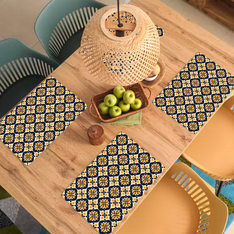 Set de table – 6 pièces - Motif - Carrelage décoratif - Coloré — 3