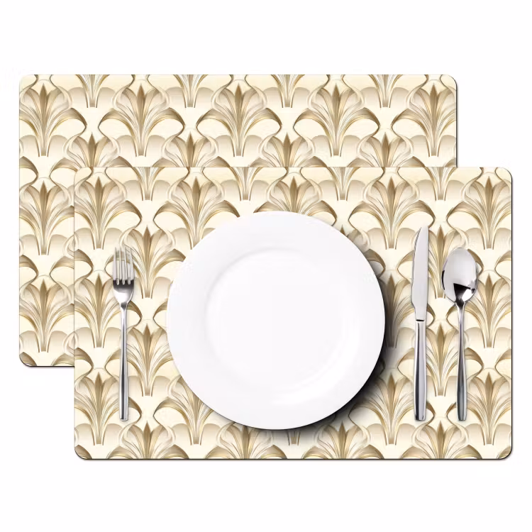Set de table – 6 pièces - Ornement - Baroque - Or — 2