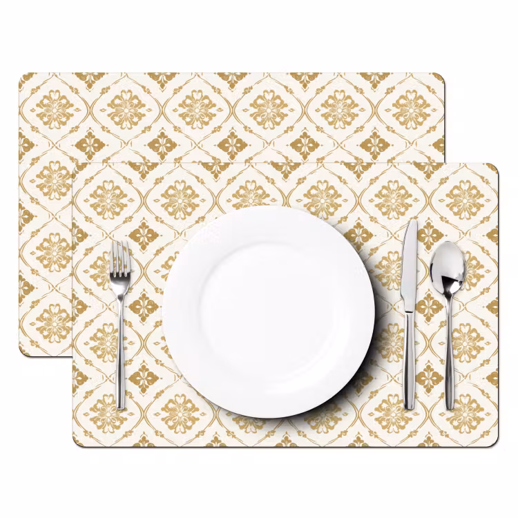 Set de table – 6 pièces - Ornement - Classique - Or — 2
