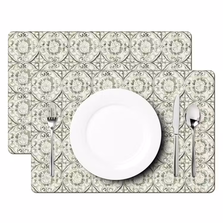 Set de table – 6 pièces - Ornement curly - Tile - Green — 2