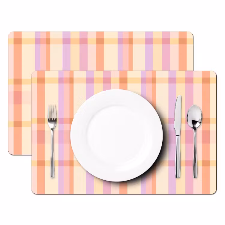Set de table – 6 pièces - Pastel - motif off - Géométrique — 2