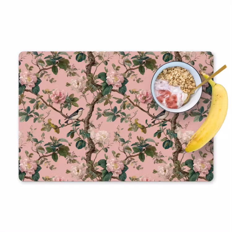 Set de table – 6 pièces - Pivoines - Botanique - Oiseau — 1