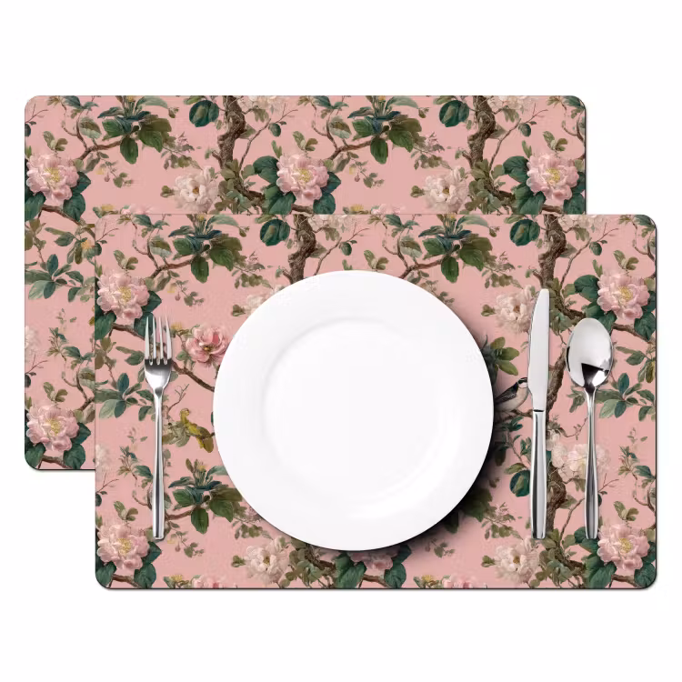 Set de table – 6 pièces - Pivoines - Botanique - Oiseau — 2