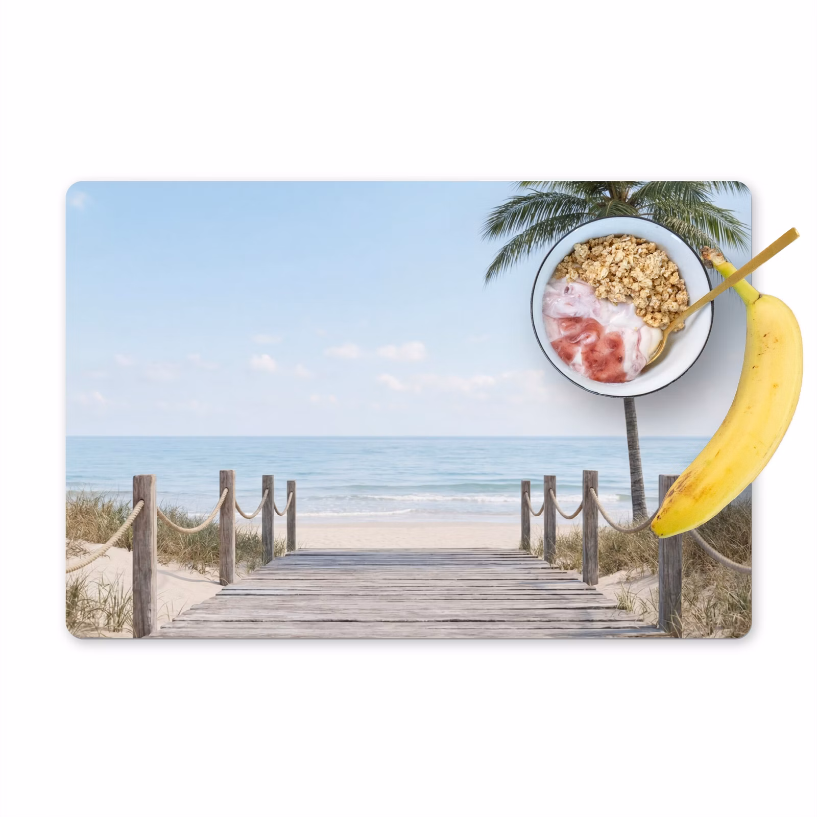 Set de table – 6 pièces - Palmiers - Chemin - Horizon — 1