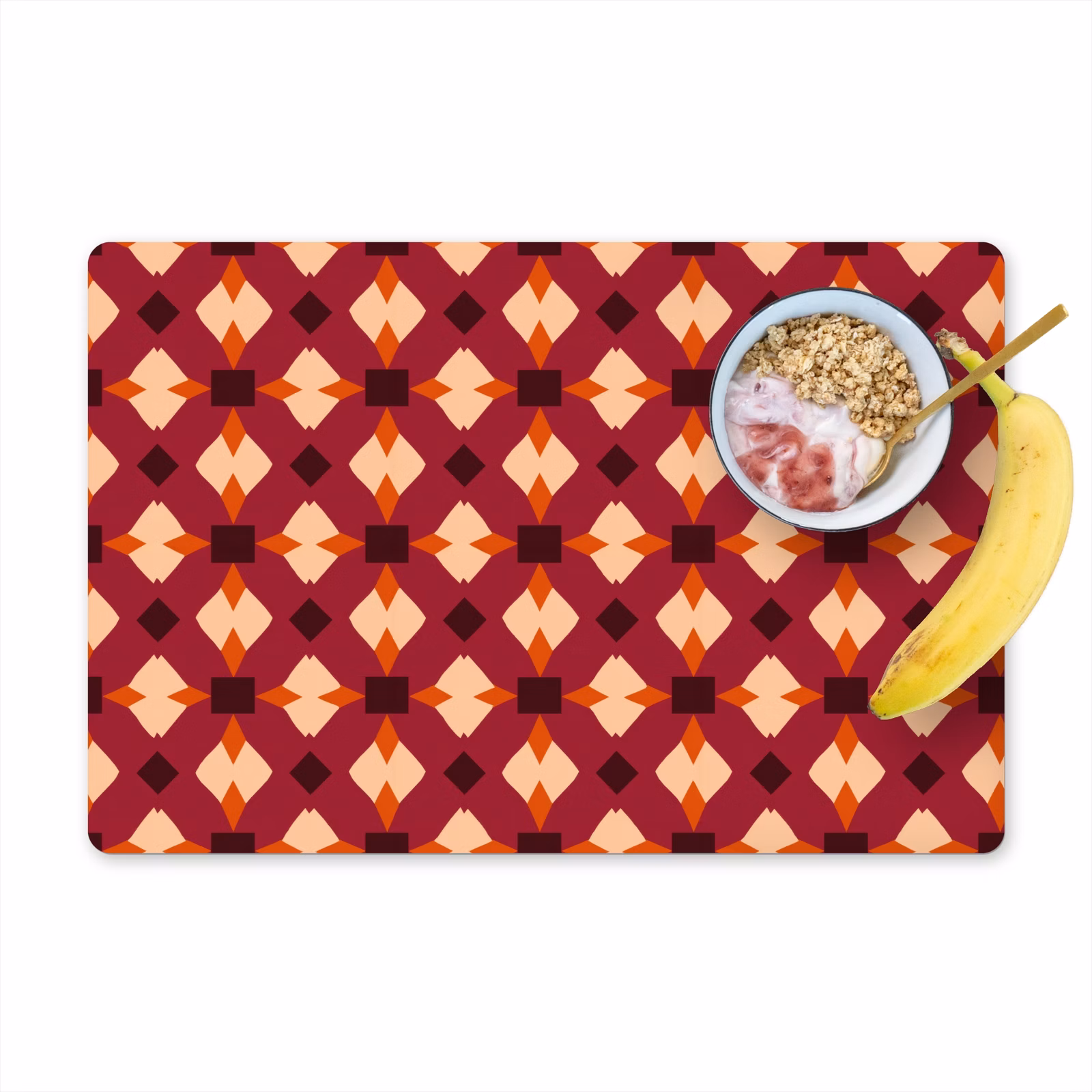 Set de table – 6 pièces - Rétro - à motifs - coloré — 1