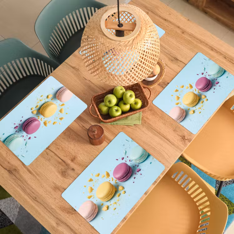 Set de table – 6 pièces - Macarons - Colorés - Pastel — 3
