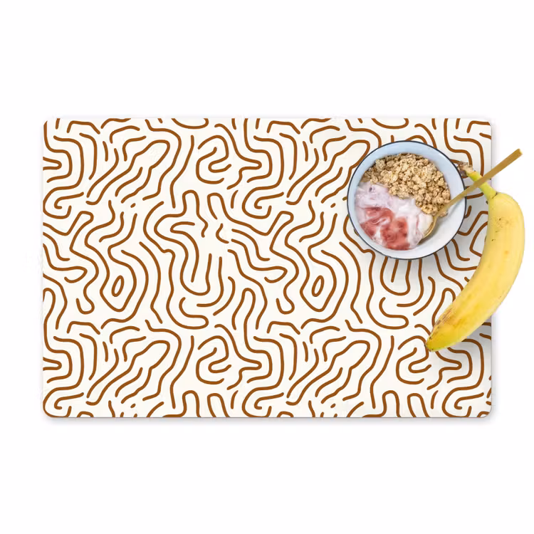 Set de table – 6 pièces - Minimaliste - Motif - Terracotta — 1