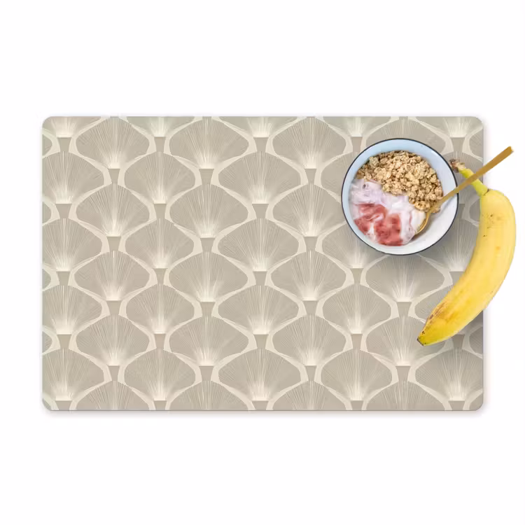 Set de table – 6 pièces - Panneau - Ginkgo - Sable — 1