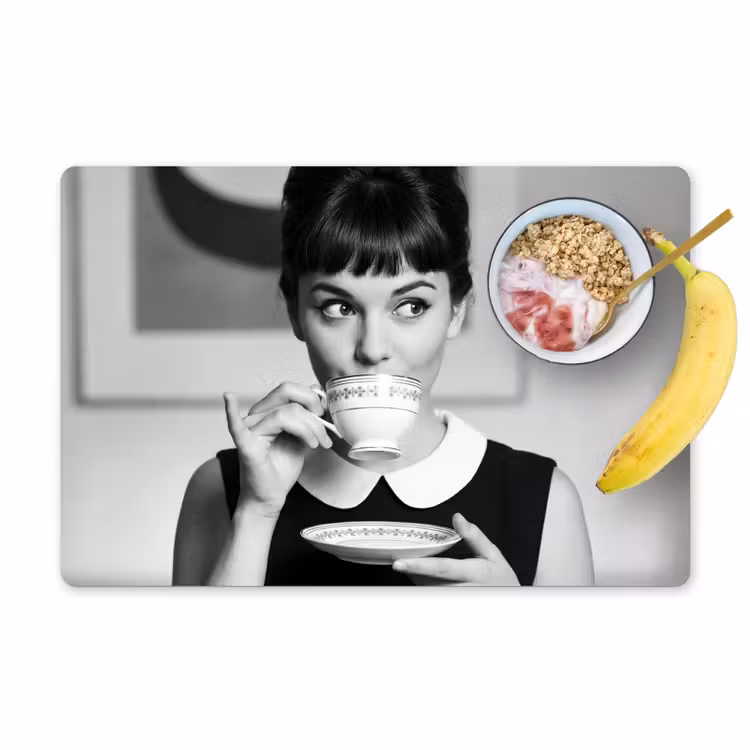 Set de table – 6 pièces - Portrait - Thé - Femme — 1