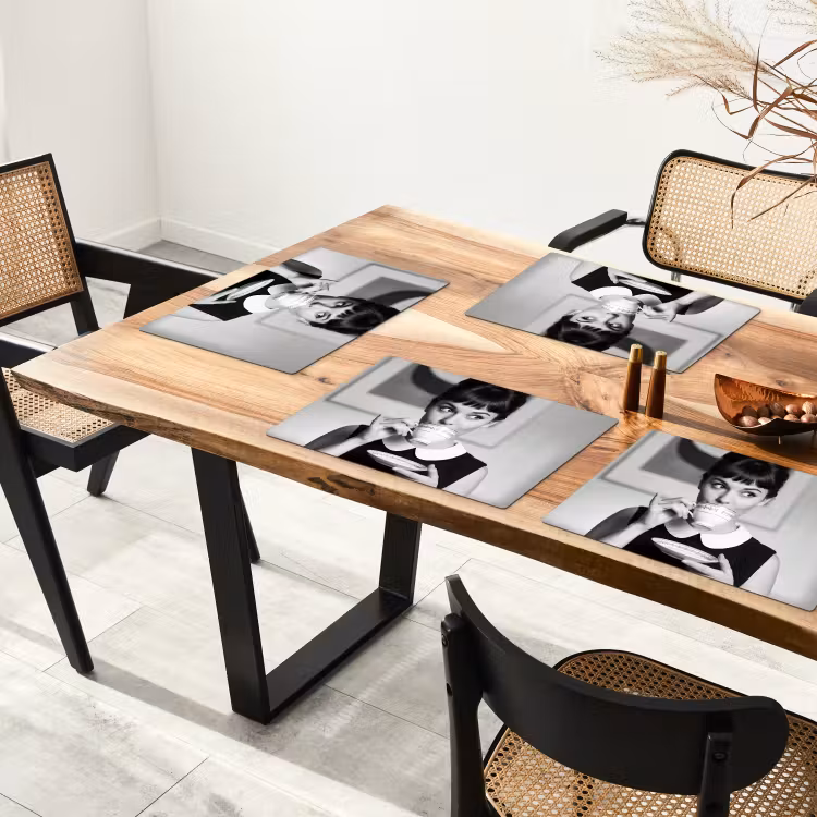 Set de table – 6 pièces - Portrait - Thé - Femme — 4
