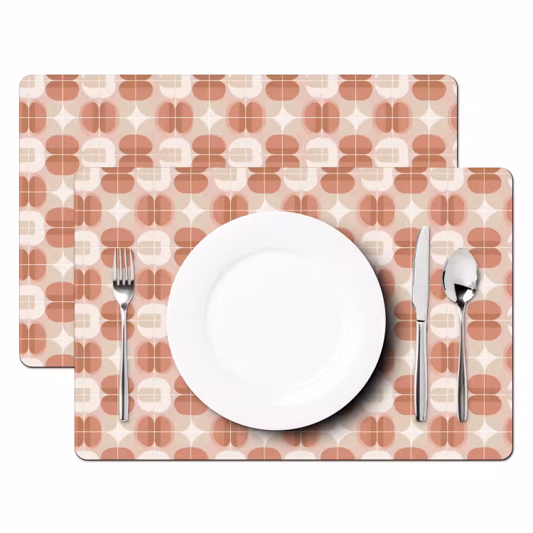 Set de table – 6 pièces - Rétro - Classique - Rose — 2