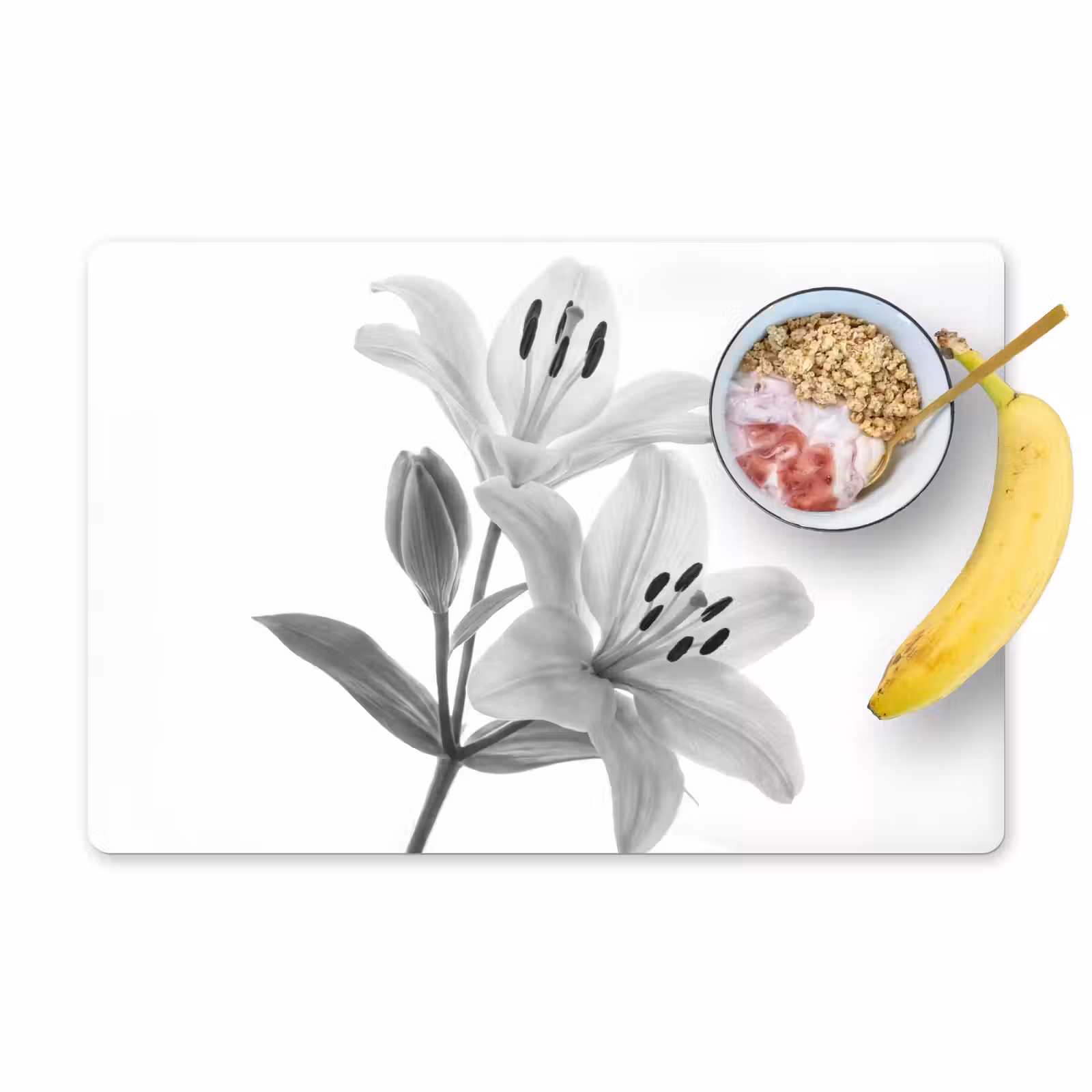 Set de table – 6 pièces - Lys - Elégant - Noir - Blanc — 1