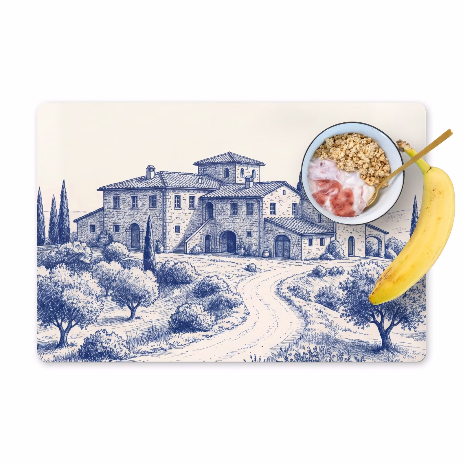 Set de table – 6 pièces - Rustique - Domaine - Bleu — 1