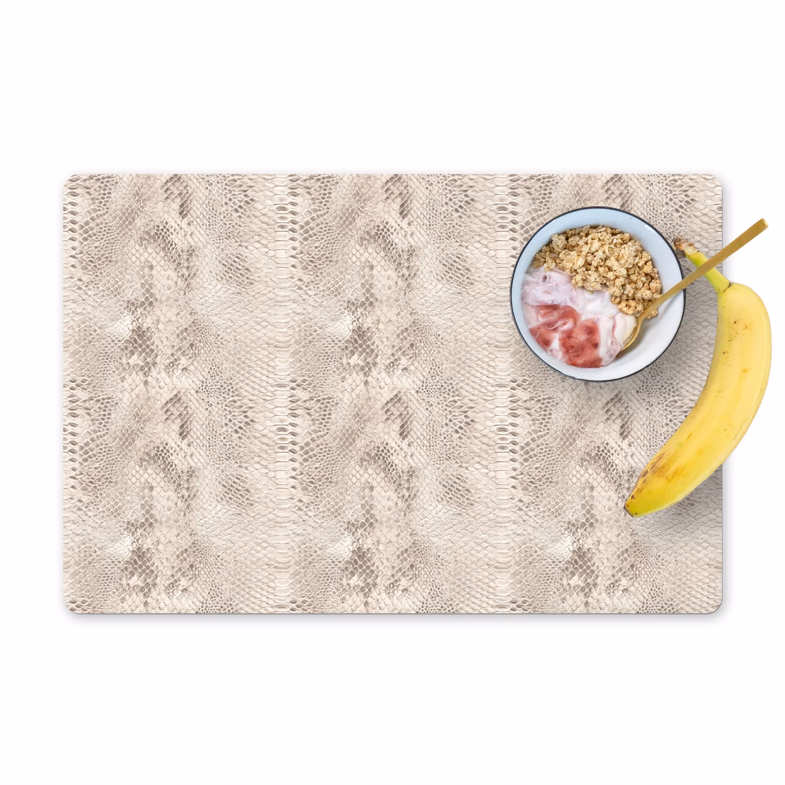 Set de table – 6 pièces - Serpent - Motif - Beige — 1