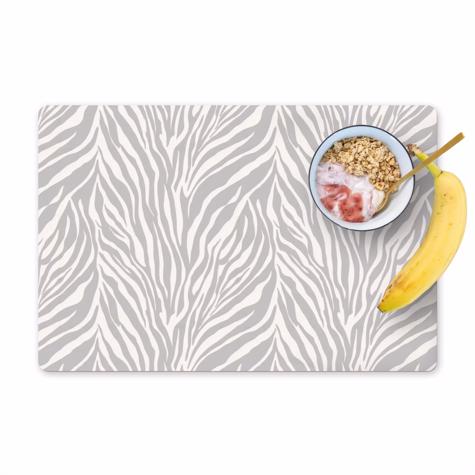 Set de table – 6 pièces - Zebra - Motif - Gris — 1