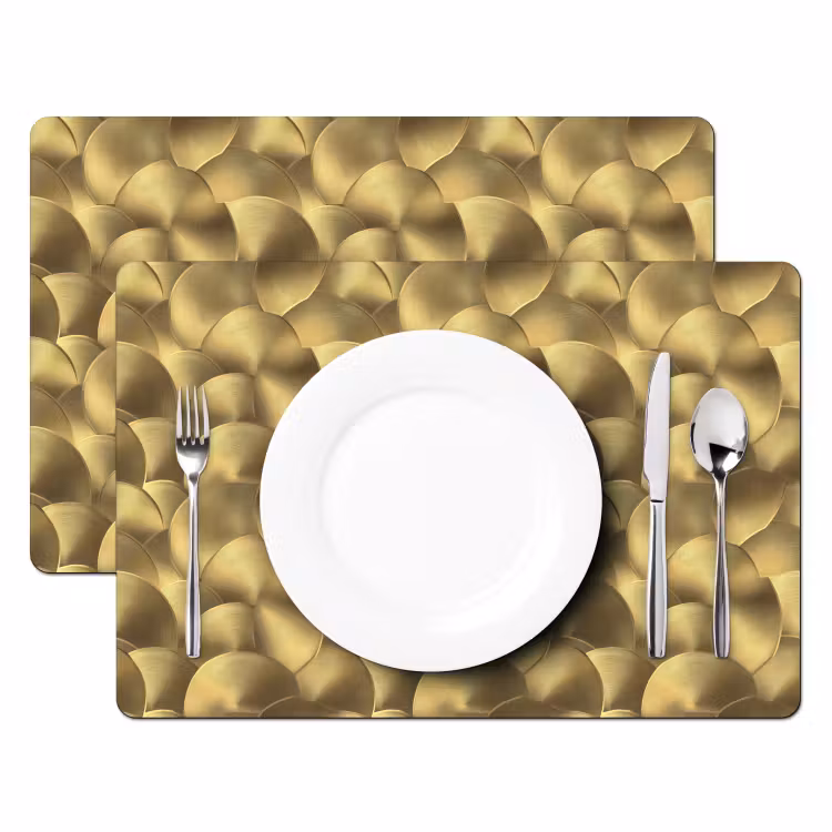 Set de table – 6 pièces - Moderne - Cercle - Or — 2
