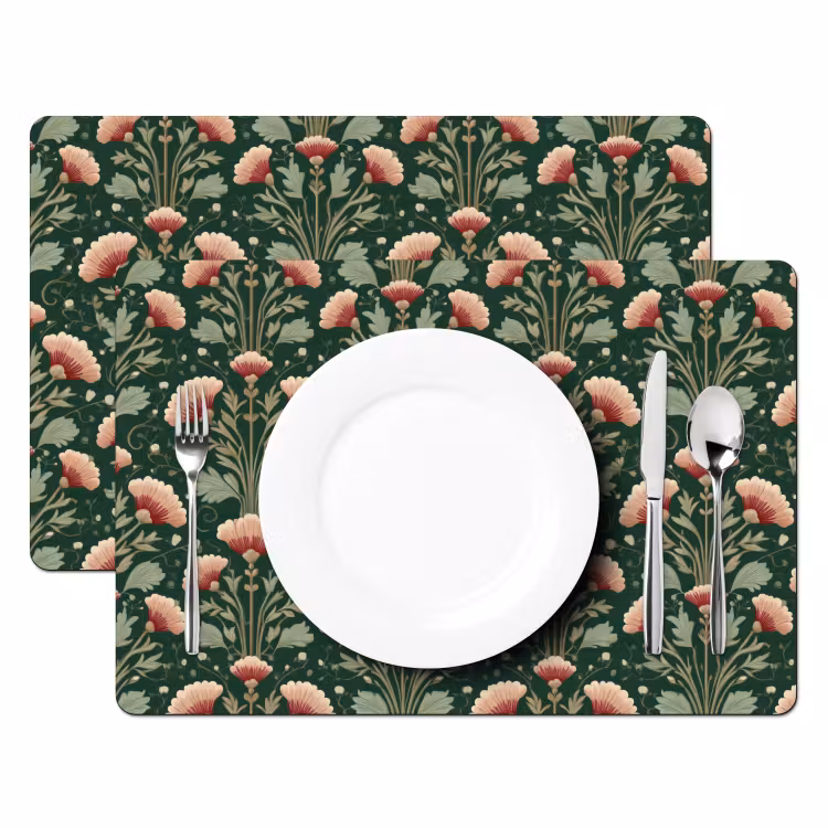 Set de table – 6 pièces - Motif - Botanique - Coloré — 2