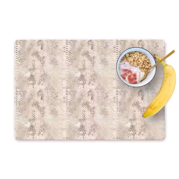 Set de table – 6 pièces - Serpent - Motif - Beige — 1