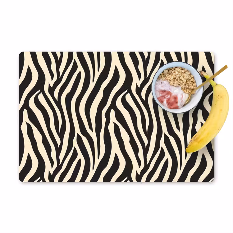 Set de table – 6 pièces - Zebra - Print - Classic - Black — 1