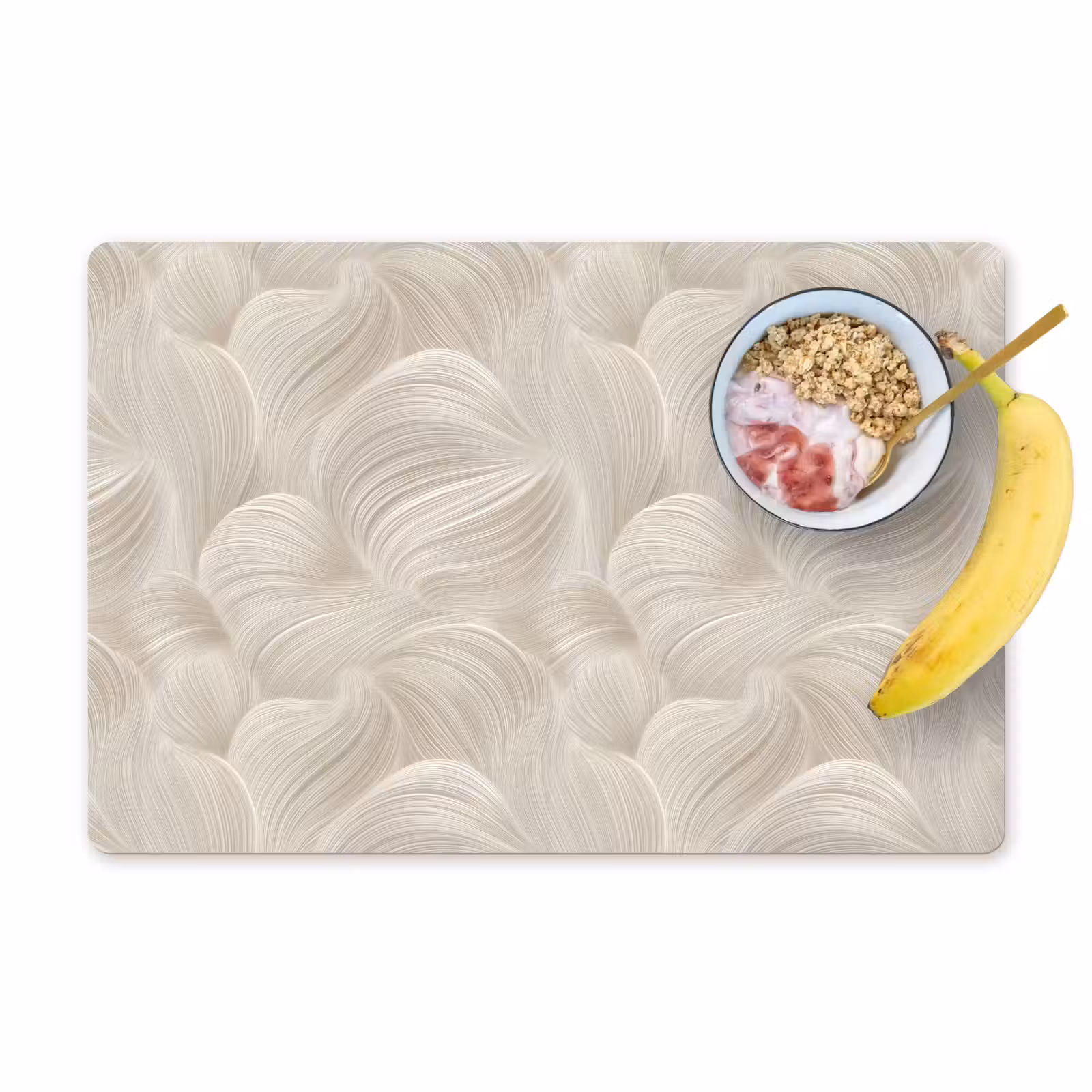 Set de table – 6 pièces - Lines - Ventilateur - Beige — 1