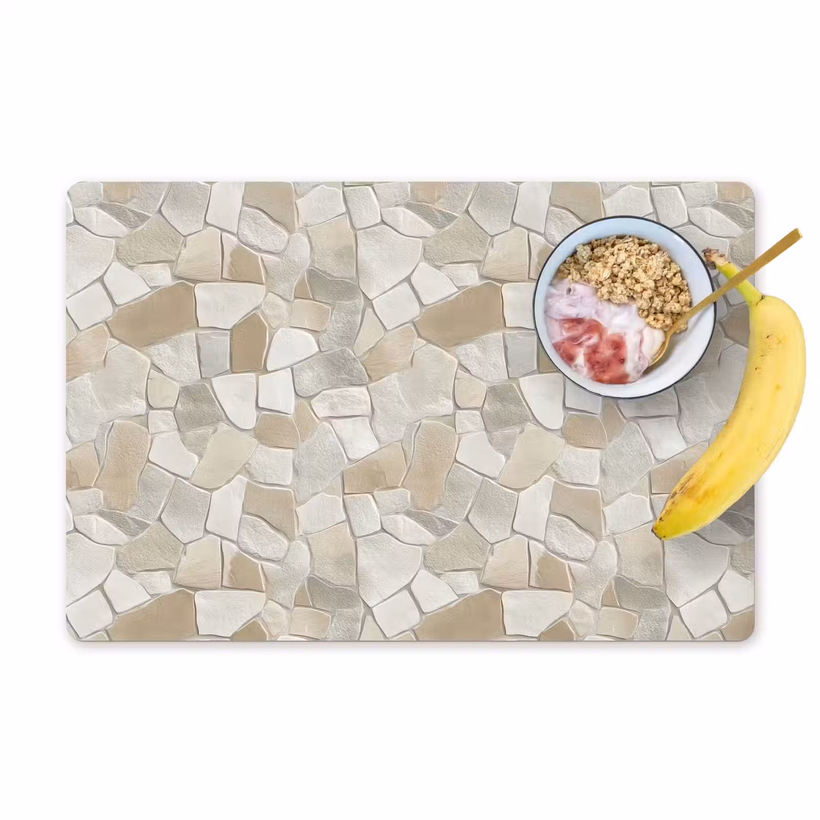 Set de table – 6 pièces - Mosaïque - Pierres - Beige — 1