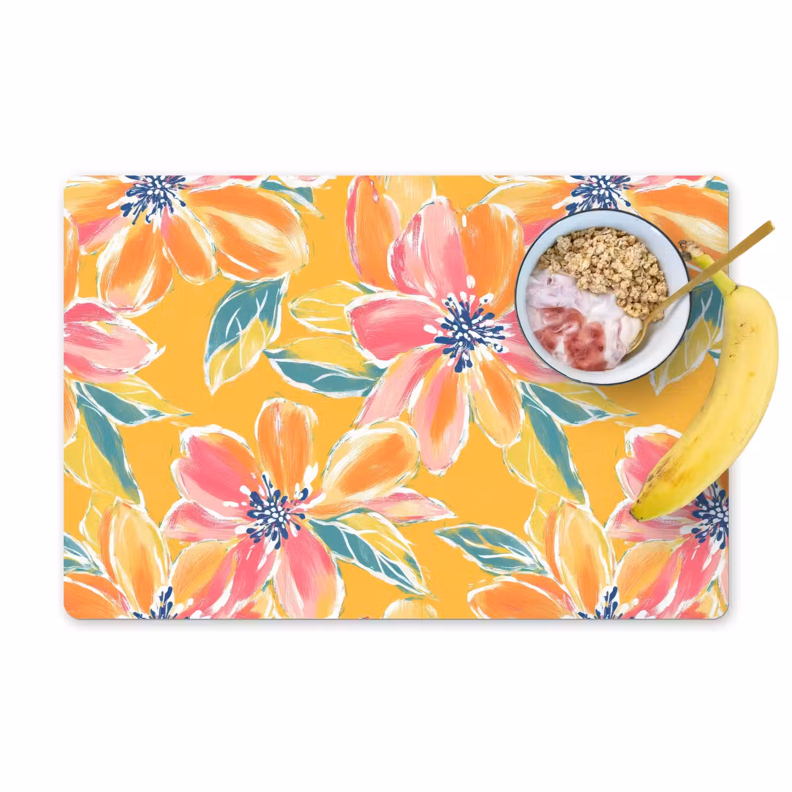 Set de table – 6 pièces - Texture - Floral - Coloré — 1