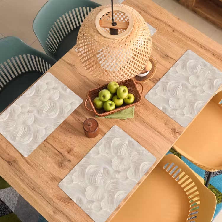 Set de table – 6 pièces - Lines - Ventilateur - Beige — 3