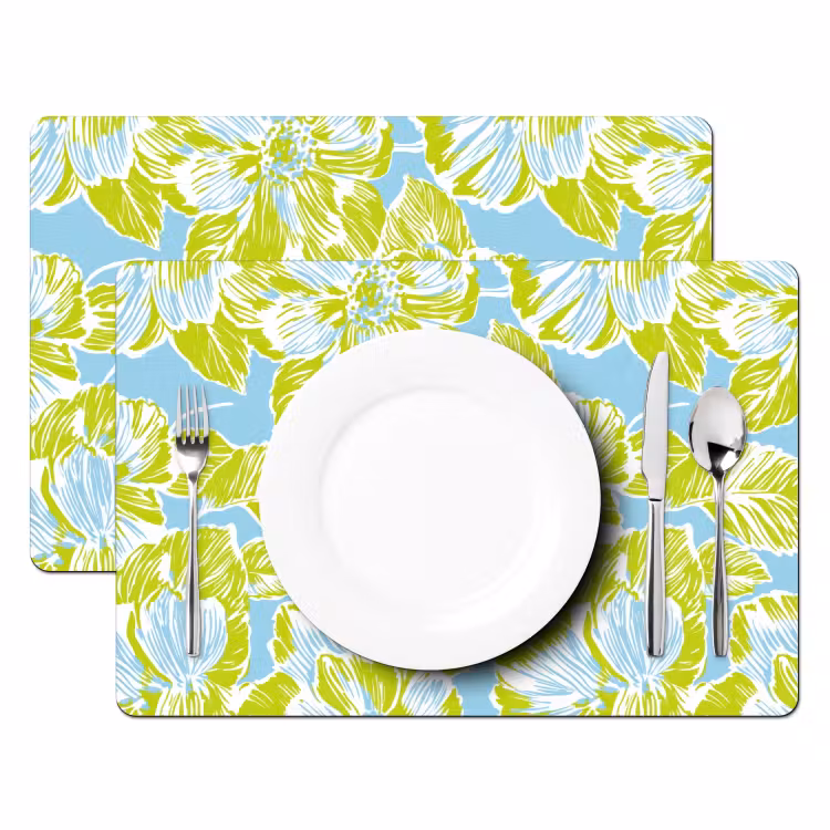 Set de table – 6 pièces - Moderne - Floral - Vert — 2