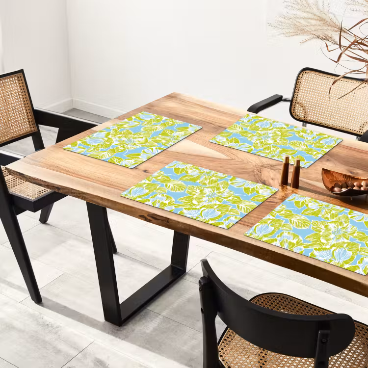 Set de table – 6 pièces - Moderne - Floral - Vert — 4
