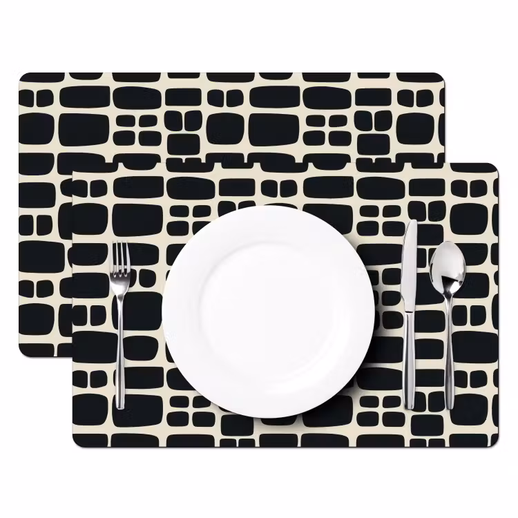 Set de table – 6 pièces - Moderne - Organic - Noir — 2