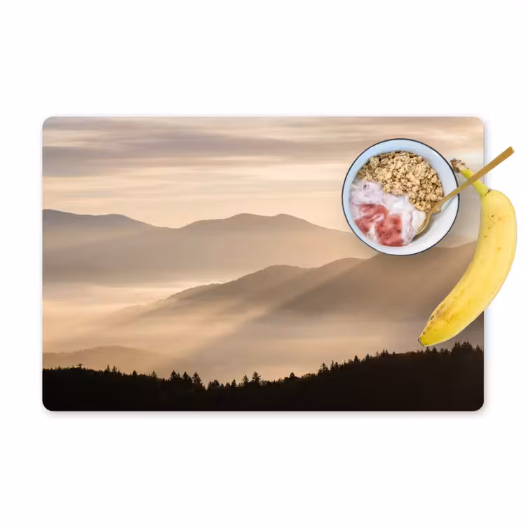 Set de table – 6 pièces - Montagnes - Brouillard - Rayons de soleil — 1