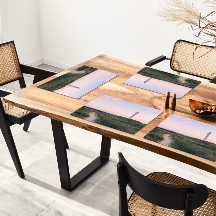 Set de table – 6 pièces - Phare - Paysage de dunes - Mer — 4