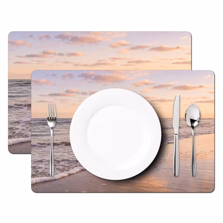 Set de table – 6 pièces - Plage - Surf - Nuages — 2