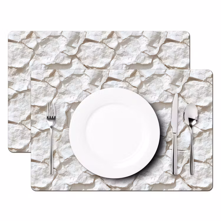 Set de table – 6 pièces - Structure - Rock - Blanc — 2