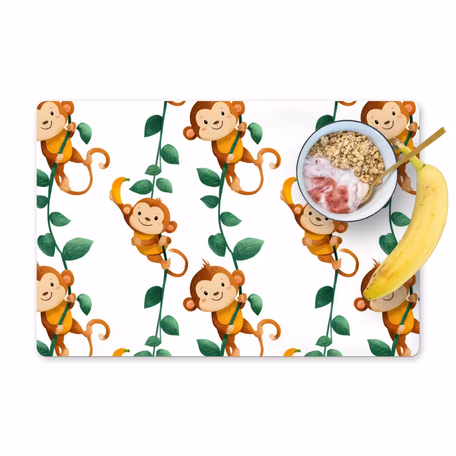 Set de table – 6 pièces - Singes - Lianes - Colorées — 1