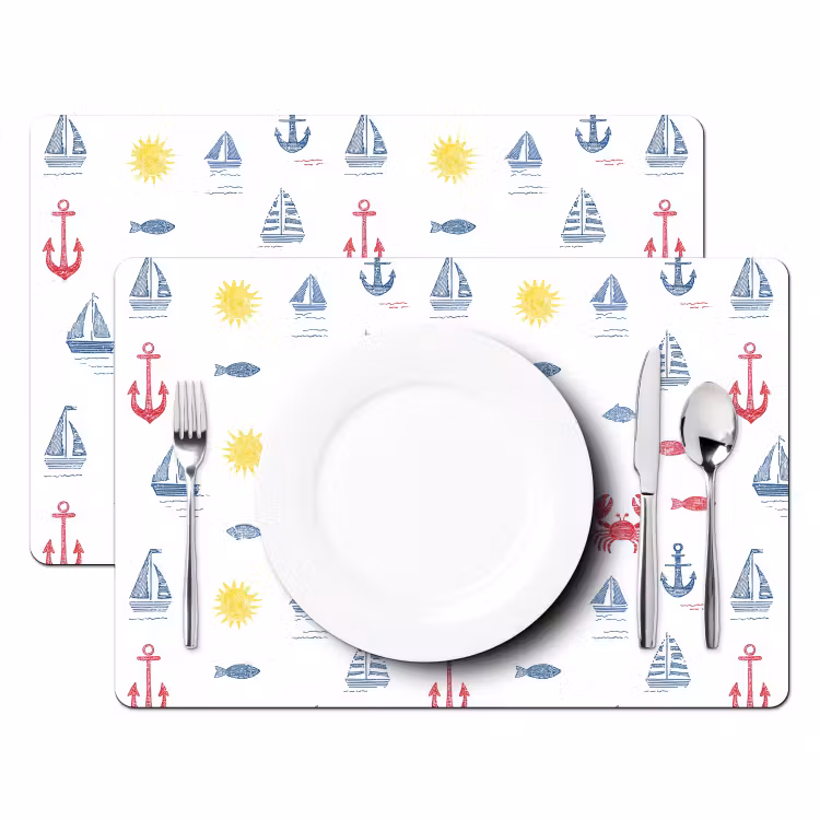 Set de table – 6 pièces - Nautisme - Illustrations - Coloré — 2
